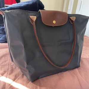 Grey Longchamp Bag